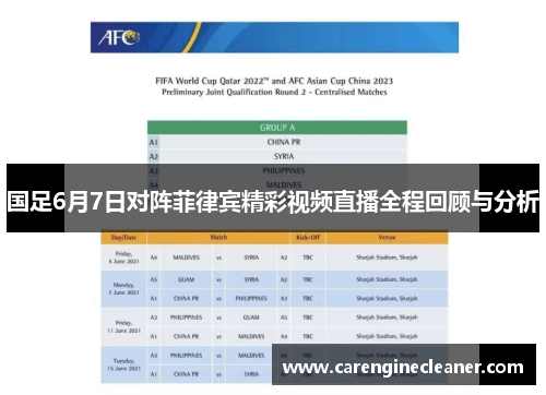 国足6月7日对阵菲律宾精彩视频直播全程回顾与分析